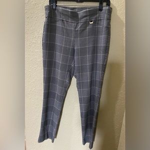 Anne Klein size 8 leggings/slacks gray plaid
